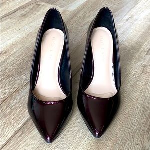 Sz 8.5 Bordeaux/wine pump 3.5 in heel